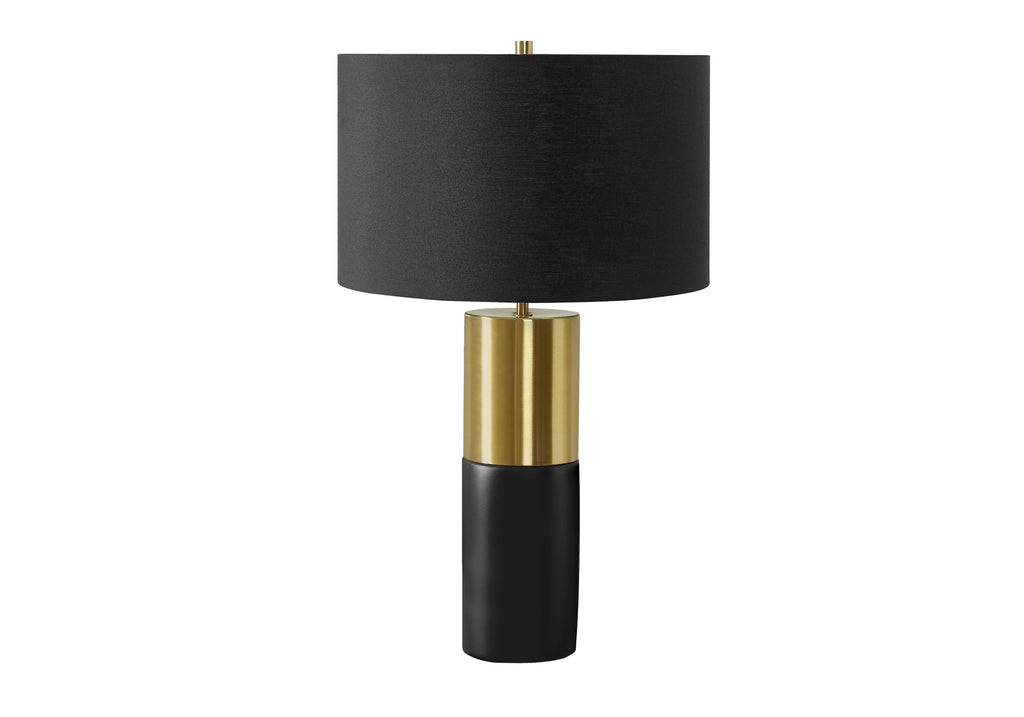 Lighting, 25'h, Table Lamp, Black Concrete, Black Shade, Contemporary