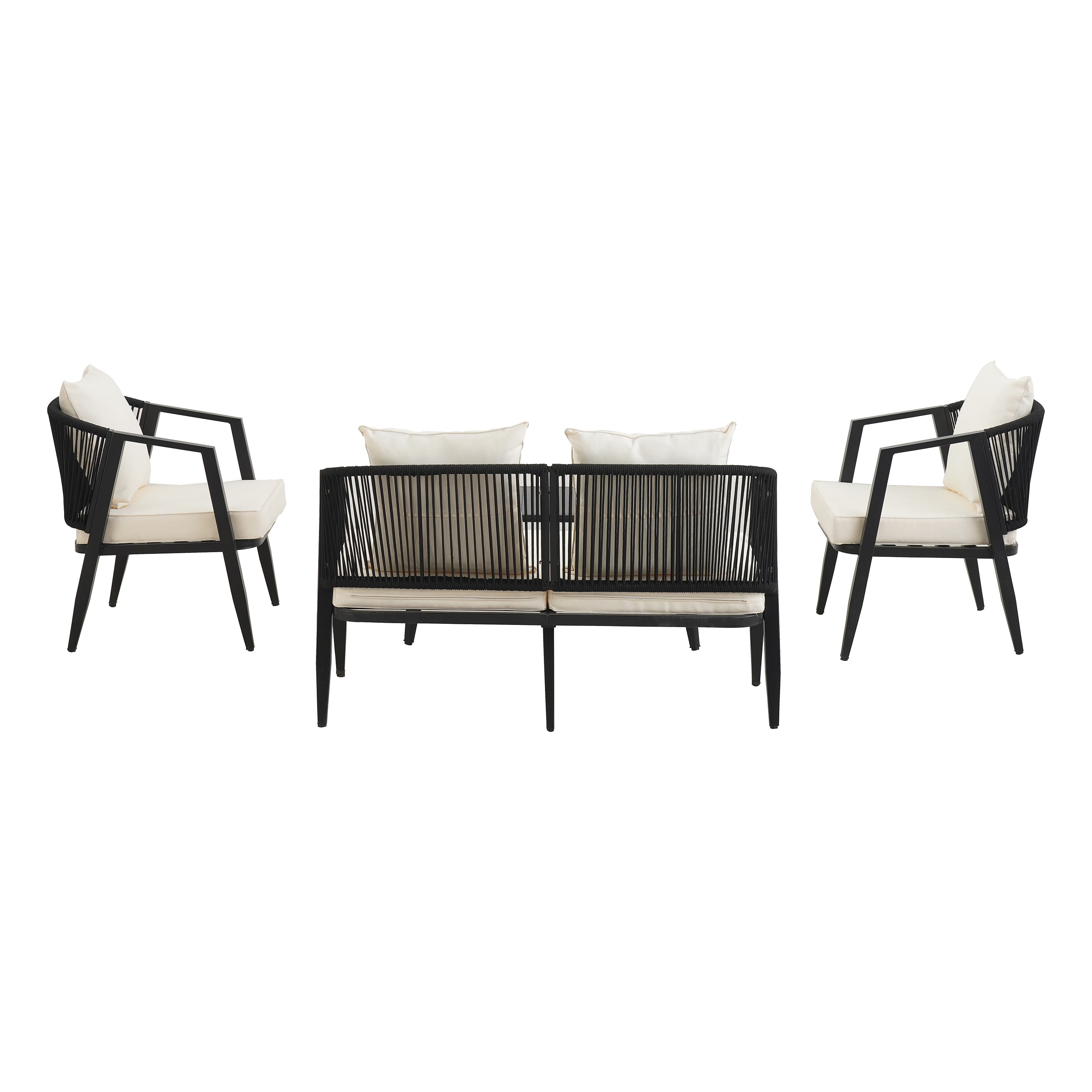 U_STYLE Durable and Comfortable Outdoor Seating Set,Suitable for Patios, Lawns, and Poolsides