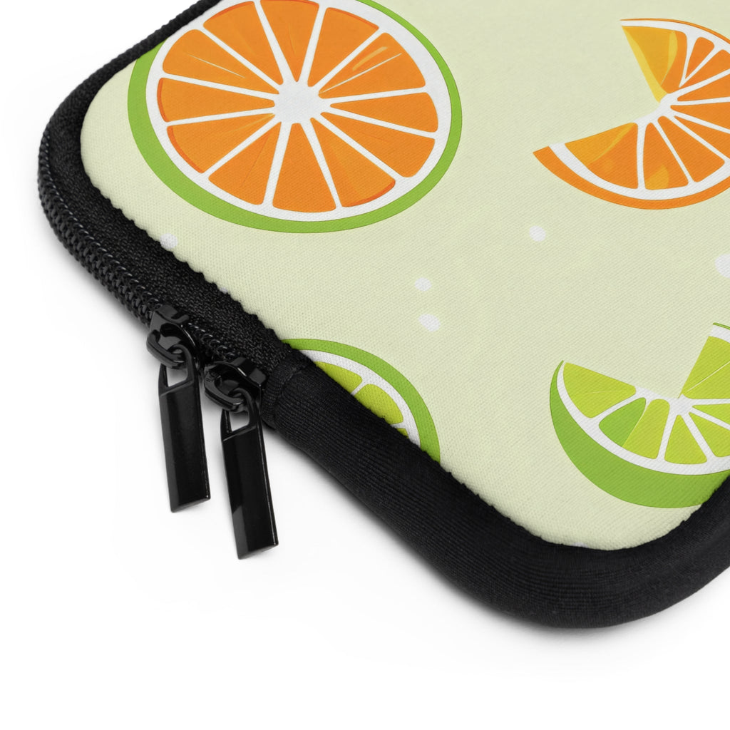 Orange Lime Citrus Laptop Sleeve | Summer Fruit Tech Cover