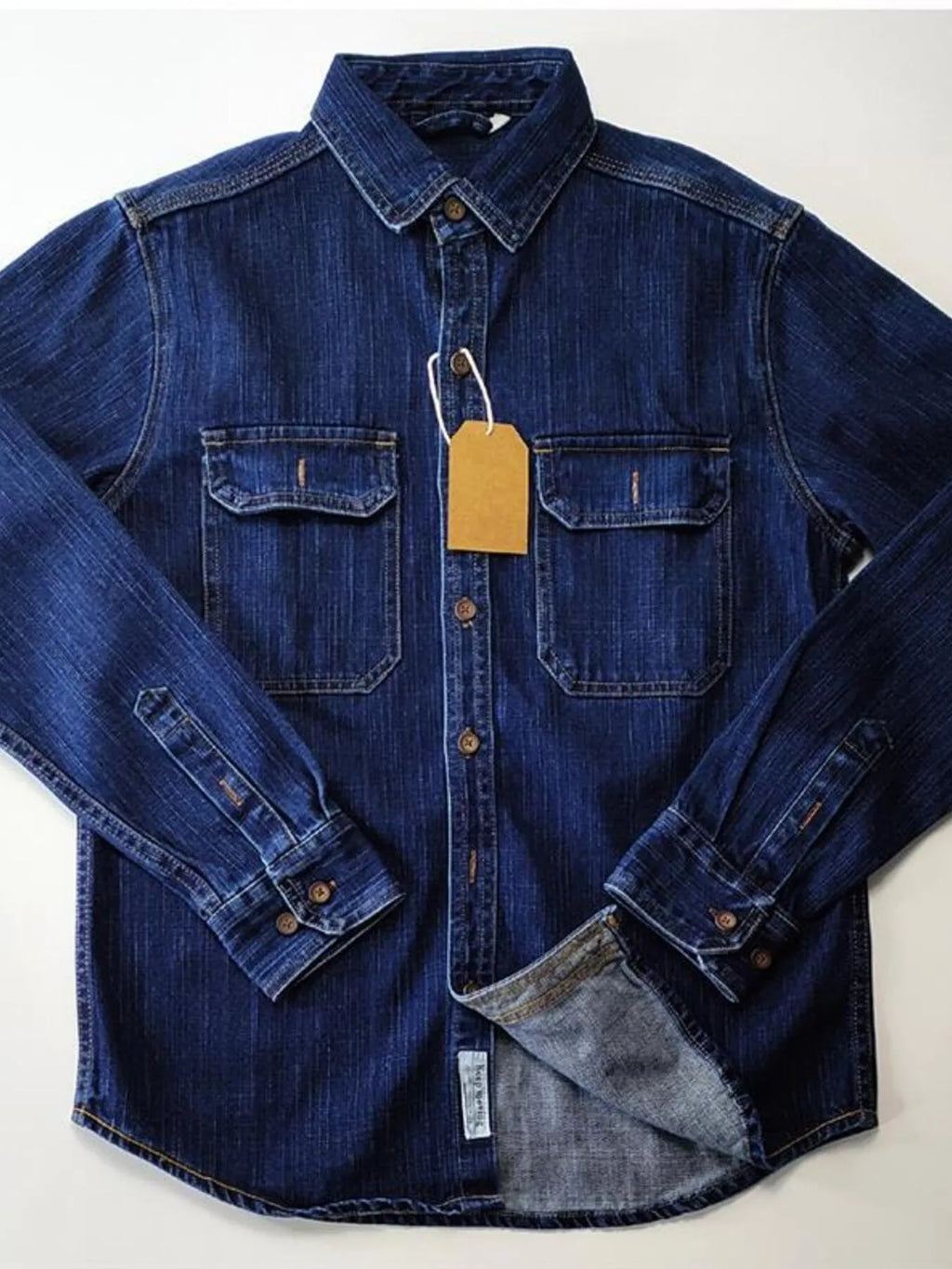 Button Up Long Sleeve Denim Shirt