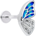 16G 5/16 Simple Blue Wing Butterfly Labret Monroe Tragus