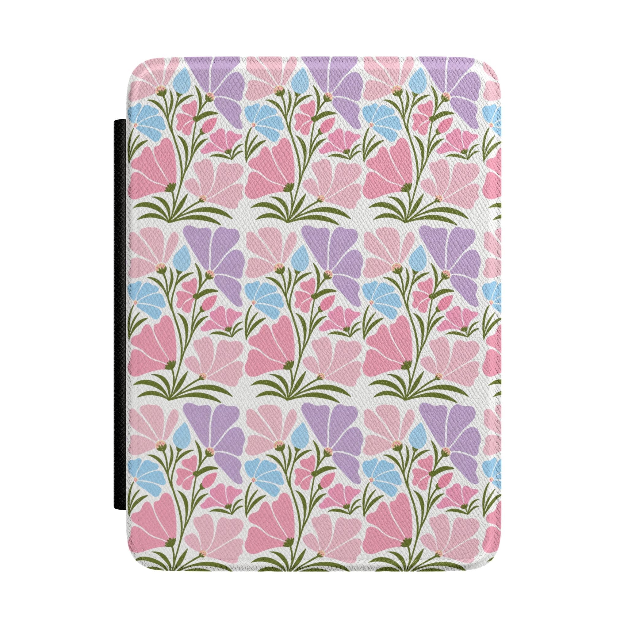 Pink Purple Pastel Floral Kindle Paperwhite Case | Spring Botanical E-Reader Cover