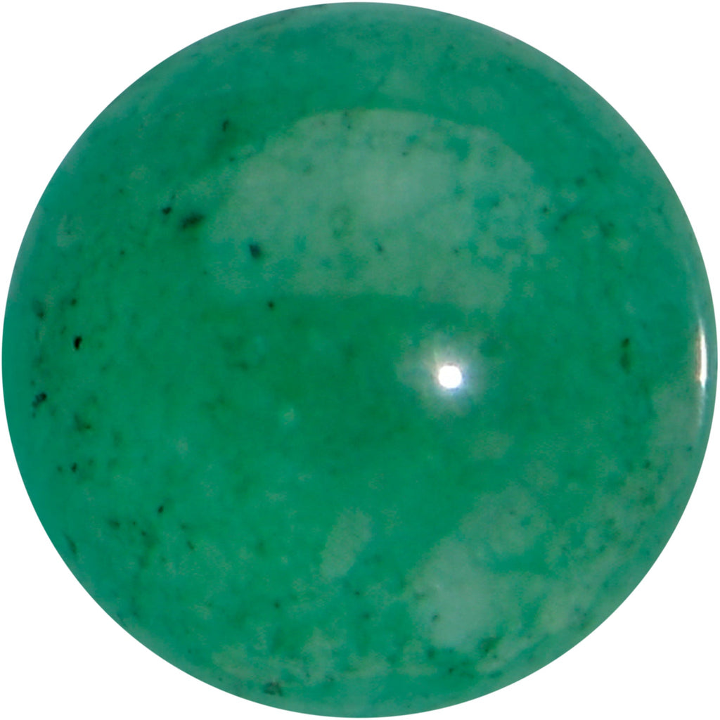 16G 1/4 Elegant Green Jade Internally Threaded Labret Tragus
