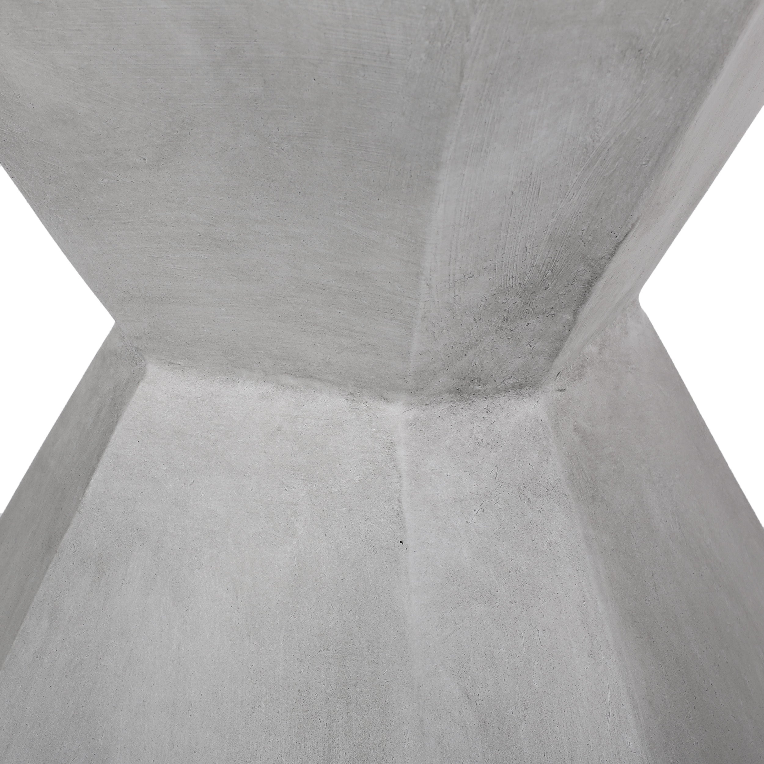 Modern Outdoor Lightweight Concrete Side Table in Natural Color