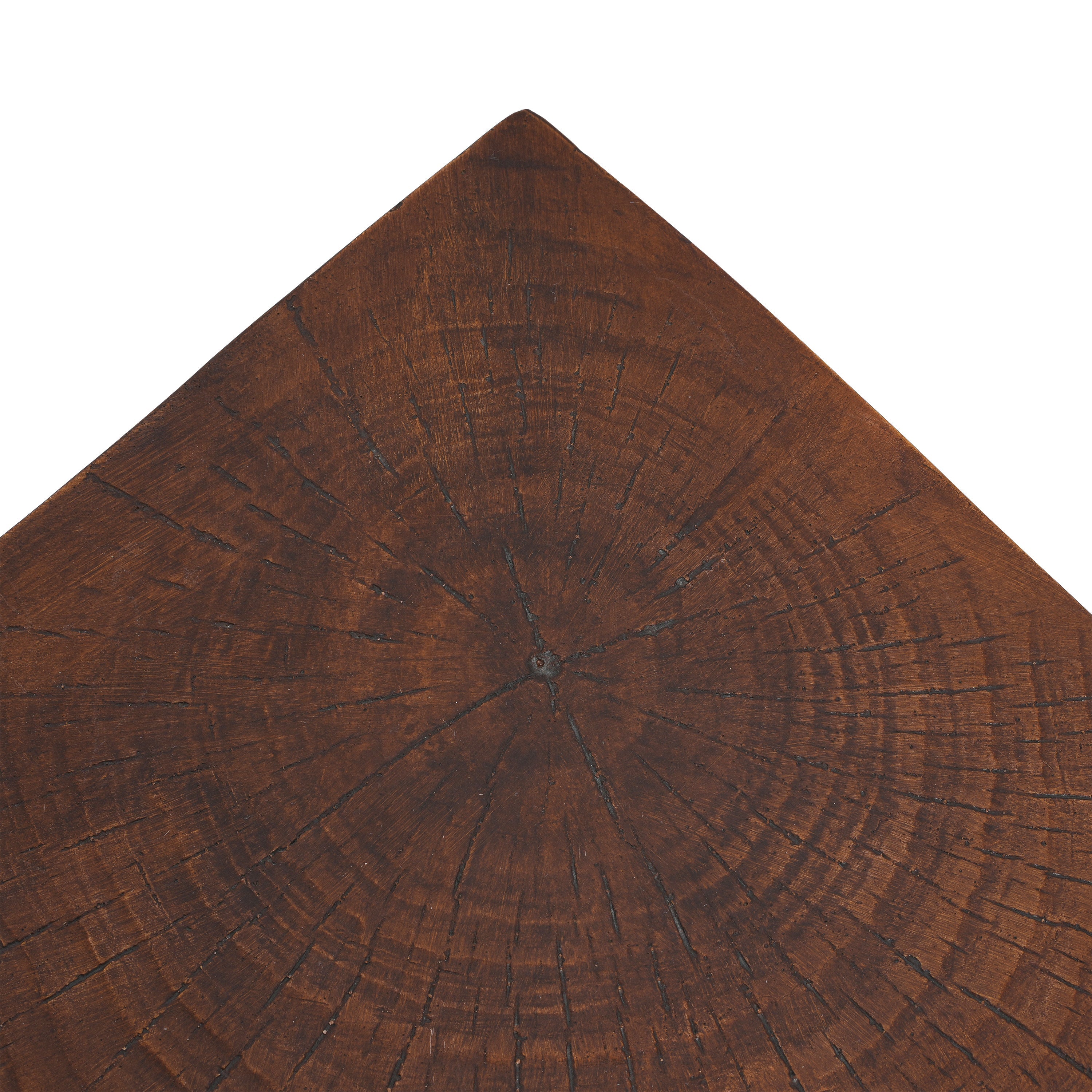 GEOMETRIC MGO SIDE TABLE,DARK BROWN COLOR