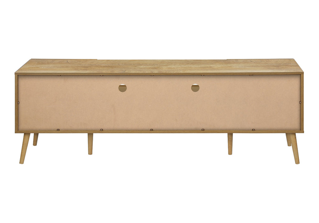 Tv Stand, 72 Inch, Console, Media Entertainment Center, Storage Drawer, Walnut Laminate, Mid Century, Modern