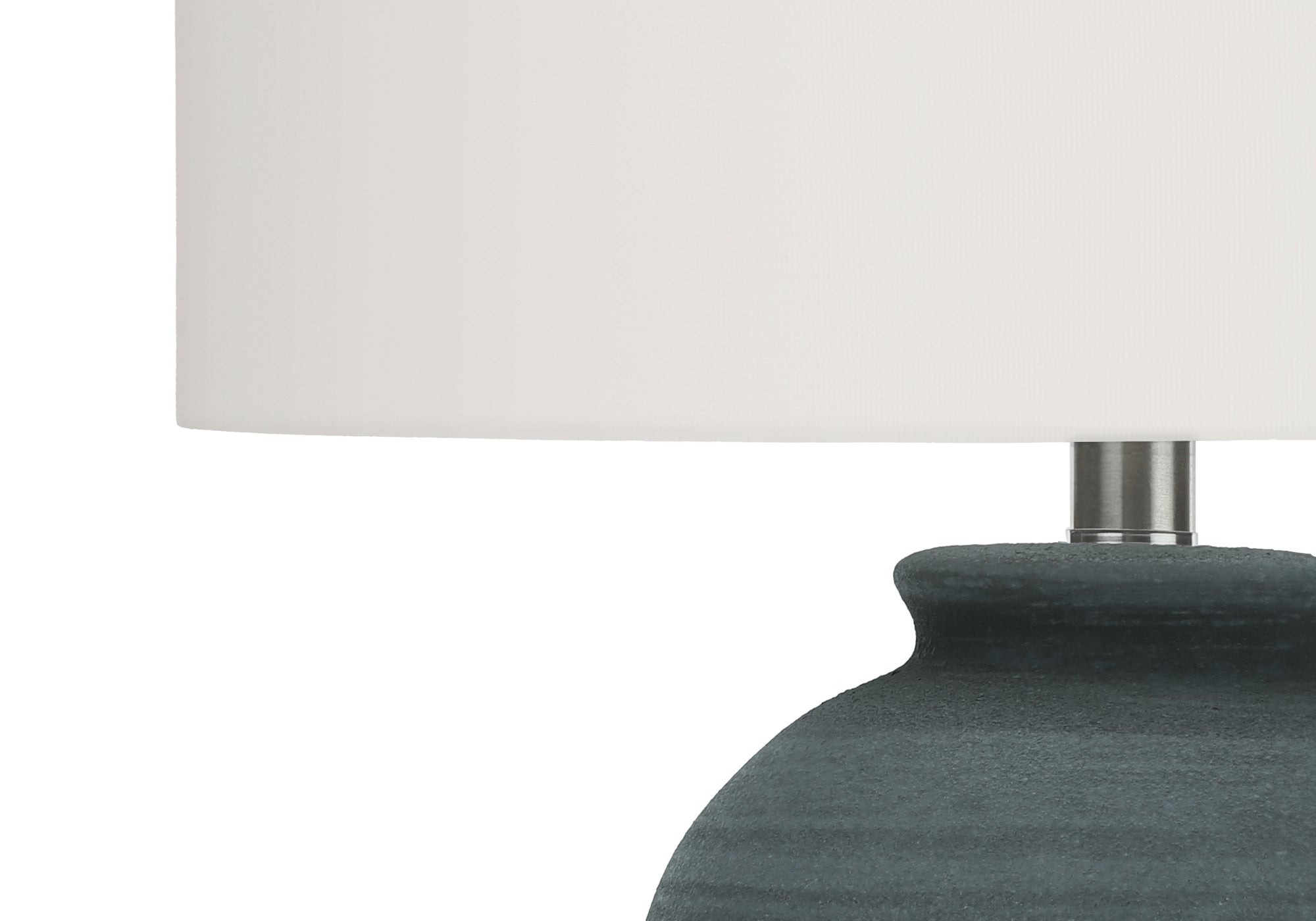 Lighting, 24'h, Table Lamp, Blue Ceramic, Ivory / Cream Shade, Contemporary