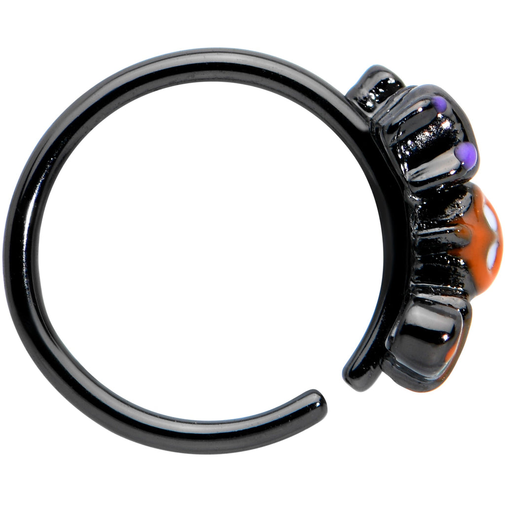 20G 1/4 Black Boo Party Halloween Nose Hoop