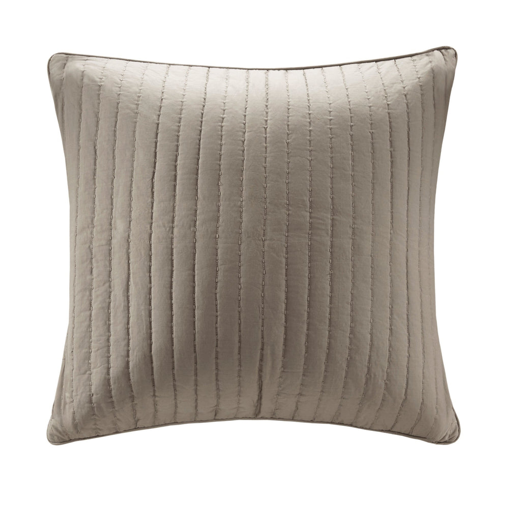 Cotton Quilted Euro Sham Taupe Euro Sham