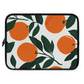 Orange Citrus Retro Laptop Sleeve | Playful Fruit Botanical Tech Cover