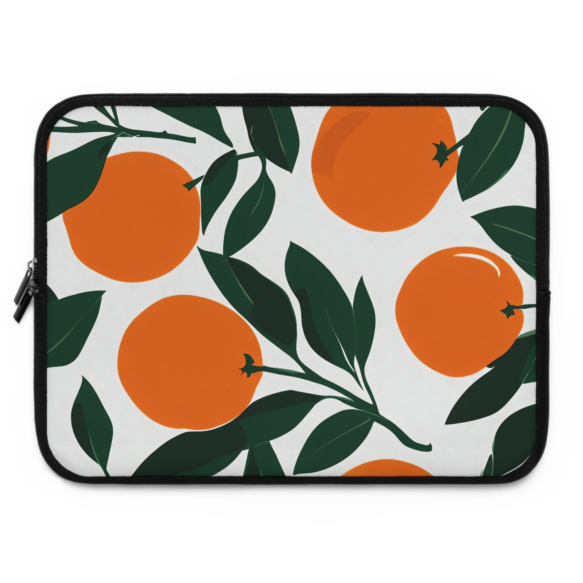 Orange Citrus Retro Laptop Sleeve | Playful Fruit Botanical Tech Cover
