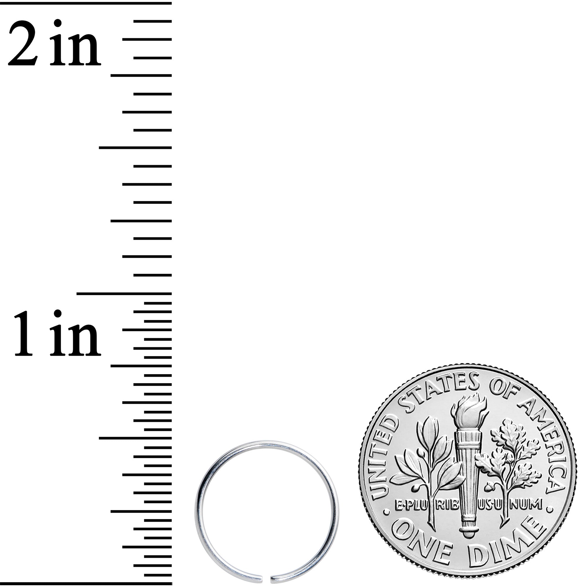 20G 7/16 Grade 23 Titanium Bendable Hoop Ring