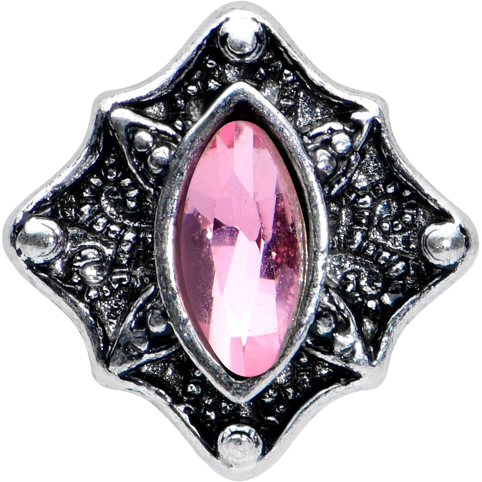 16G 5/16 Pink Gem Rhombus Retro Labret Monroe Tragus