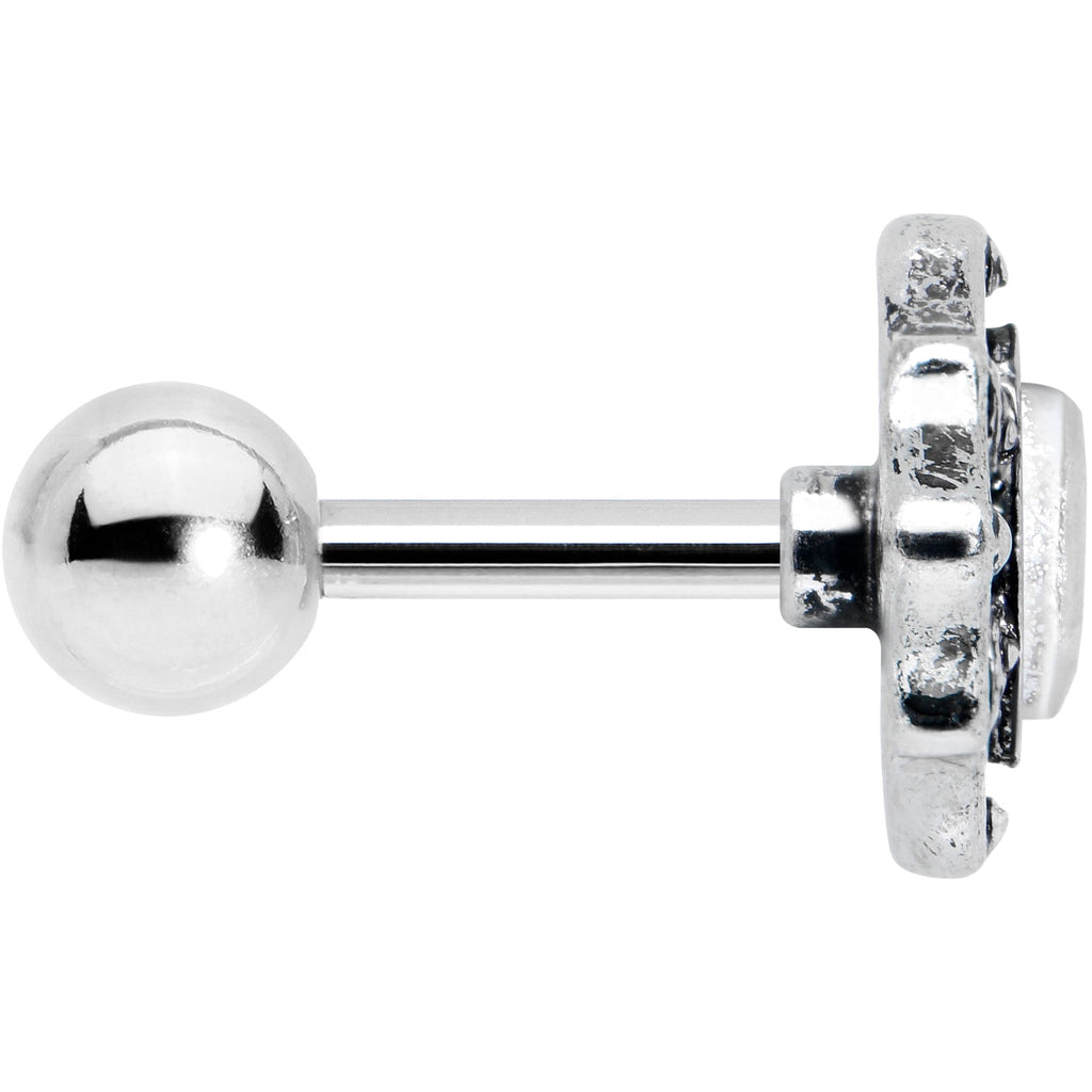 16G 1/4 Clear Gem Rhombus Retro Cartilage Tragus Earring