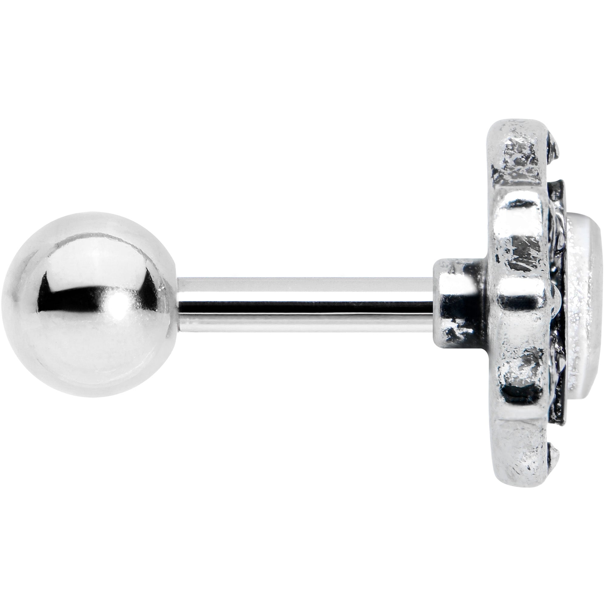 16G 1/4 Clear Gem Rhombus Retro Cartilage Tragus Earring