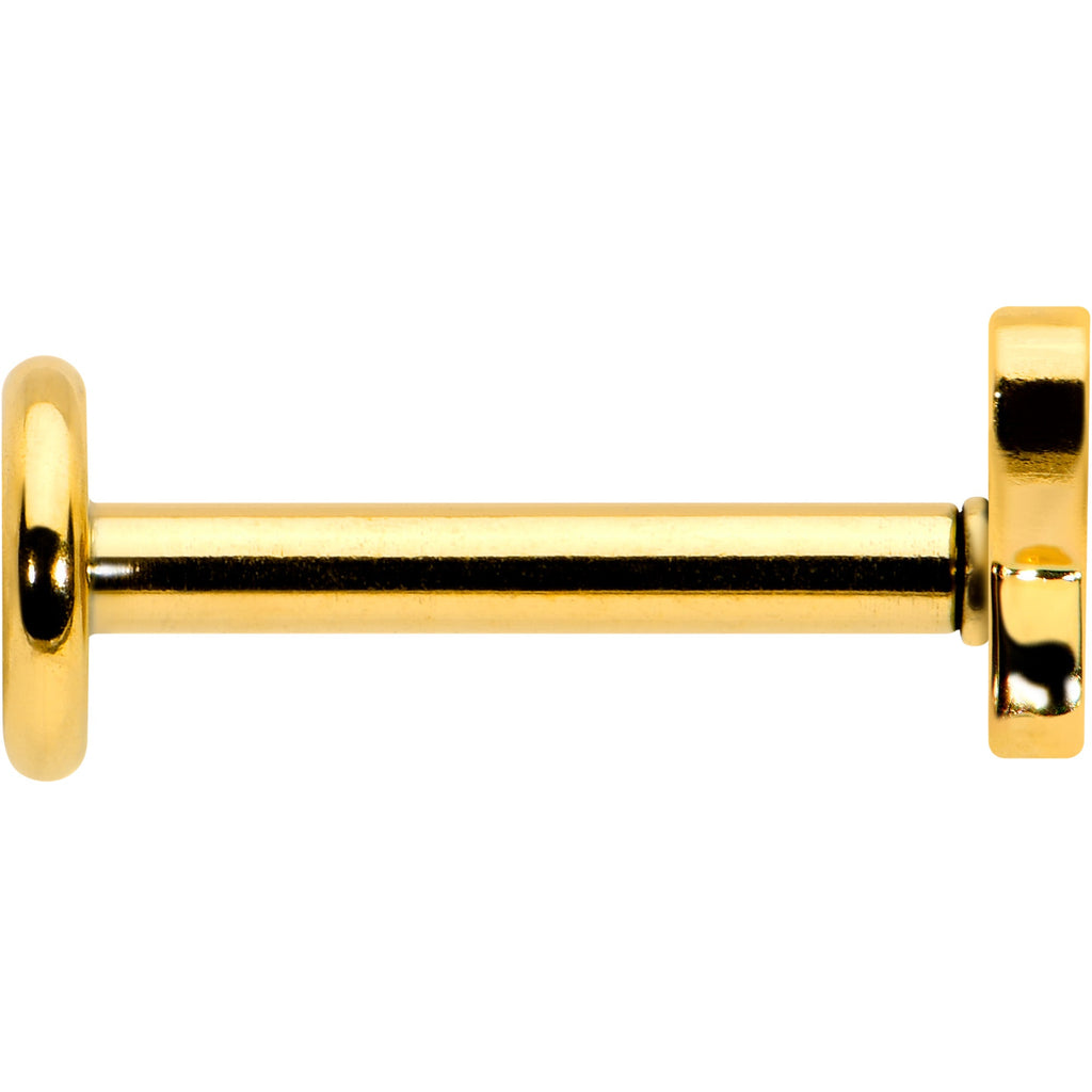 16G 5/16 Gold Tone Simple Butterfly Internal Thread Labret Tragus