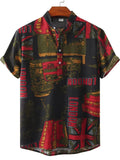 Printed Short Sleeve Casual Shirt