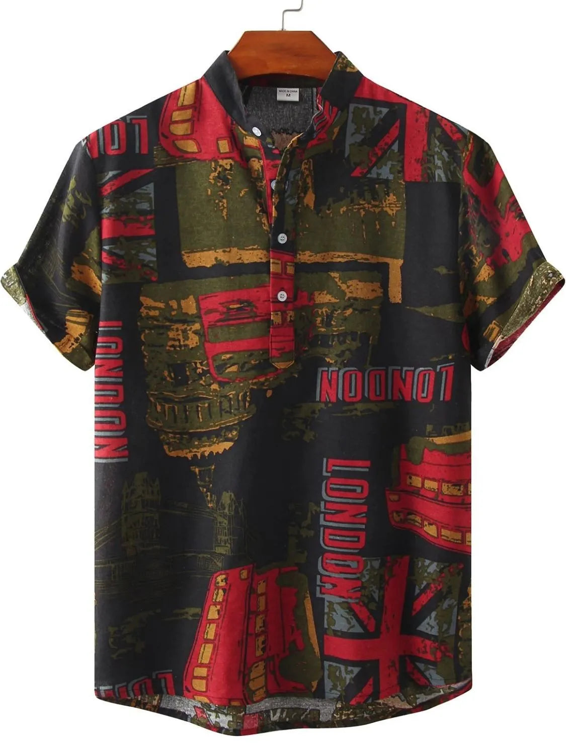 Printed Short Sleeve Casual Shirt