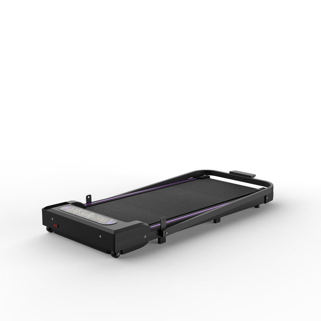 Under Desk Treadmill, Walking Pad, 2 in 1 Portable Treadmill with Handle Remote Control LED Display, Walking Jogging Machine for Home Office Use Black