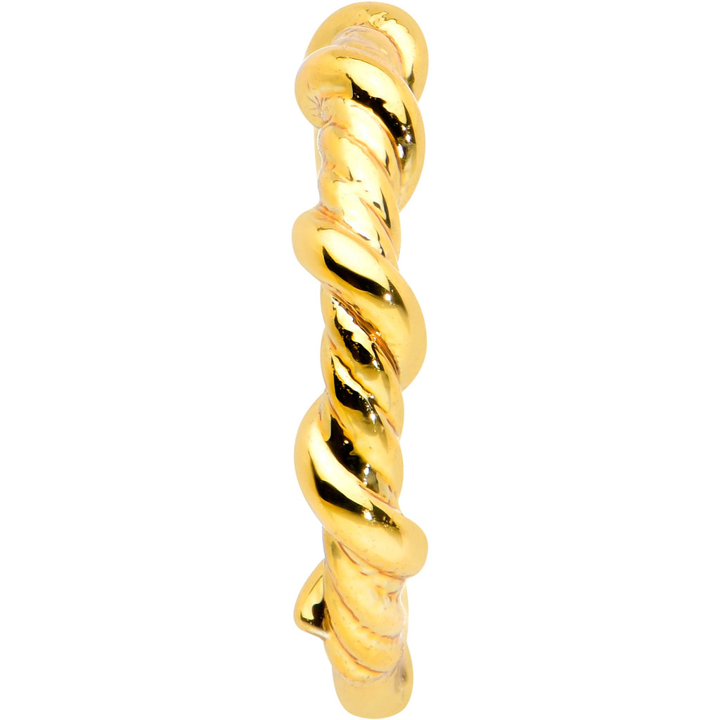 20G 5/16 Gold Tone Wicked Wire Seamless Nose Hoop