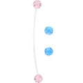 Pink Blue Glitter Glamour PTFE Pregnancy Belly Ring