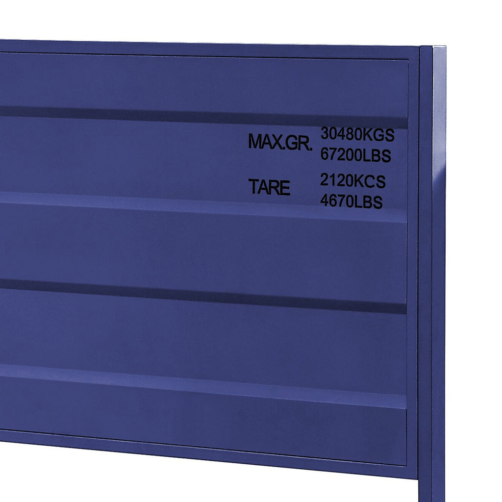 Blue Twin Platform Bed
