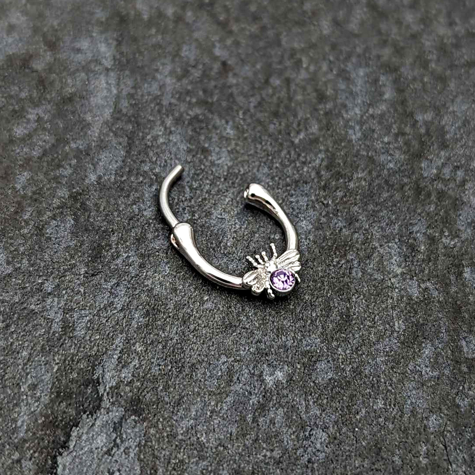 16G 5/16 Purple Gem Ultra Fly Cartilage Clicker