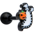 16G 1/4 Black Halloween Pumpkin Ghost Cartilage Tragus Earring