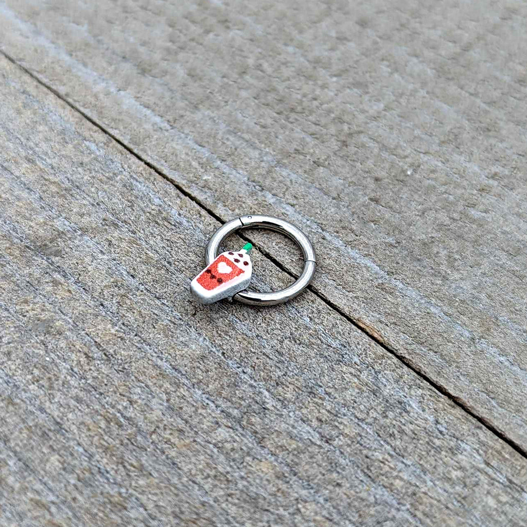 16G 5/16 Sweet Pumpkin Frappe Autumn Hinged Segment Ring