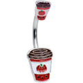 Sweet Pumpkin Latte Autumn Double Mount Belly Ring