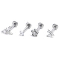 16G 5/16 Clear Gem Dragonflies Sun Labret Monroe Tragus Curation Set of 4