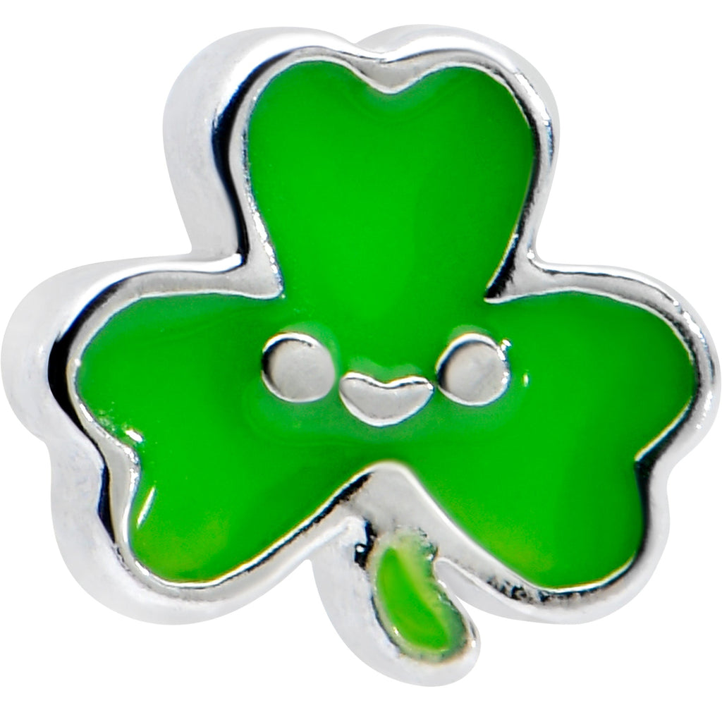 16G 1/4 Sweet Happy Shamrock St Patricks Cartilage Tragus Earring