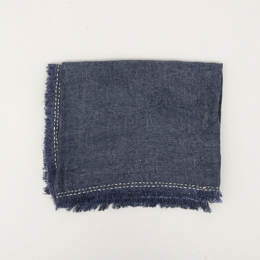 Stonewashed Linen Woven Throw Blanket with Fringe – 52X68'