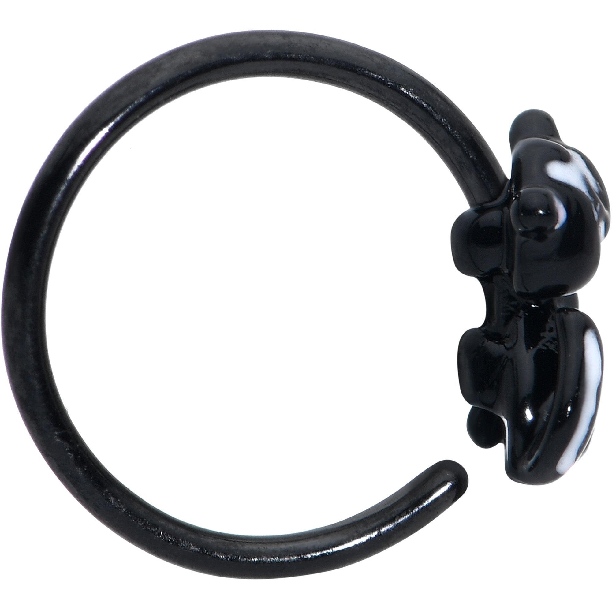 20G 5/16 Black Funky Skunk Nose Hoop