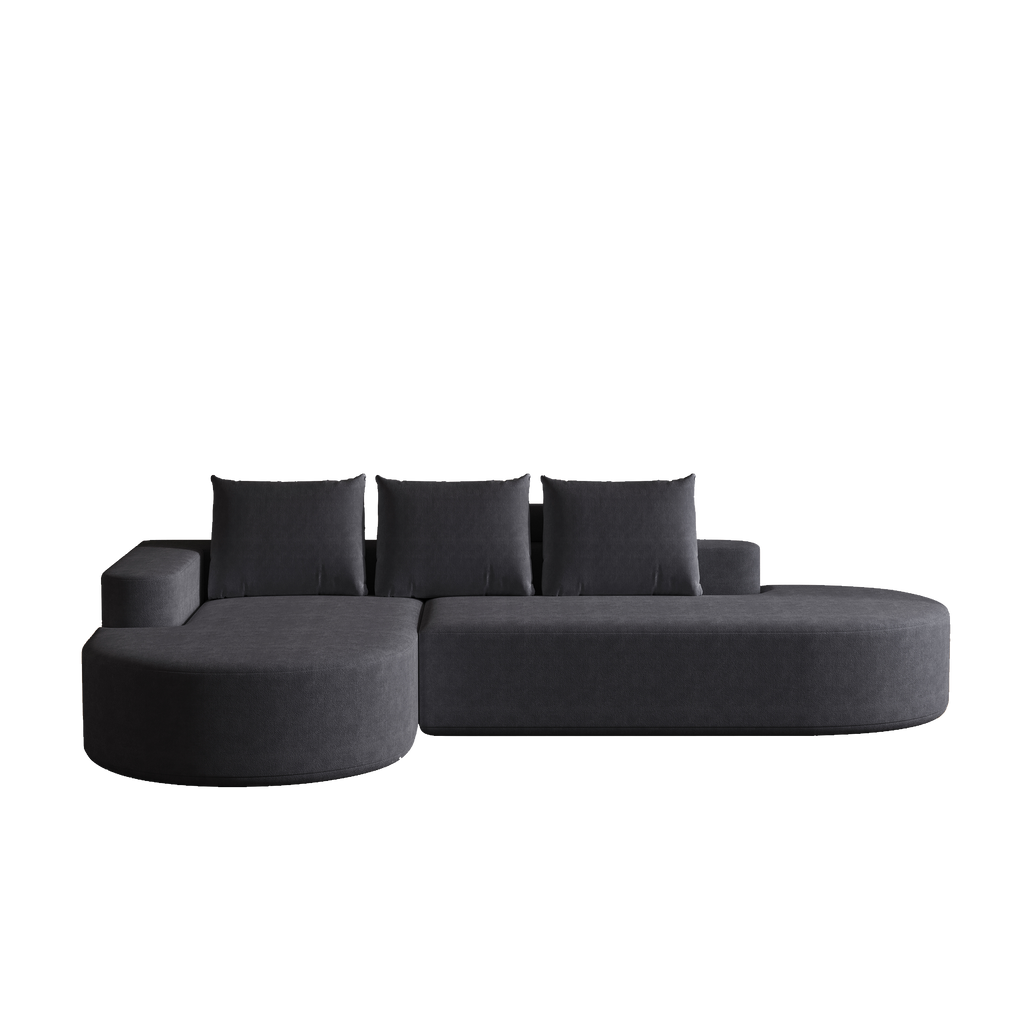 Modern Curved sofa ,Chenille Upholstered Sectional Sofa Couch Set,Modular 108.5' L Shaped Sectional Living Room Sofa Set With 3 Pillows,Free Combination Sofa Couch for Living Room,Bedroom