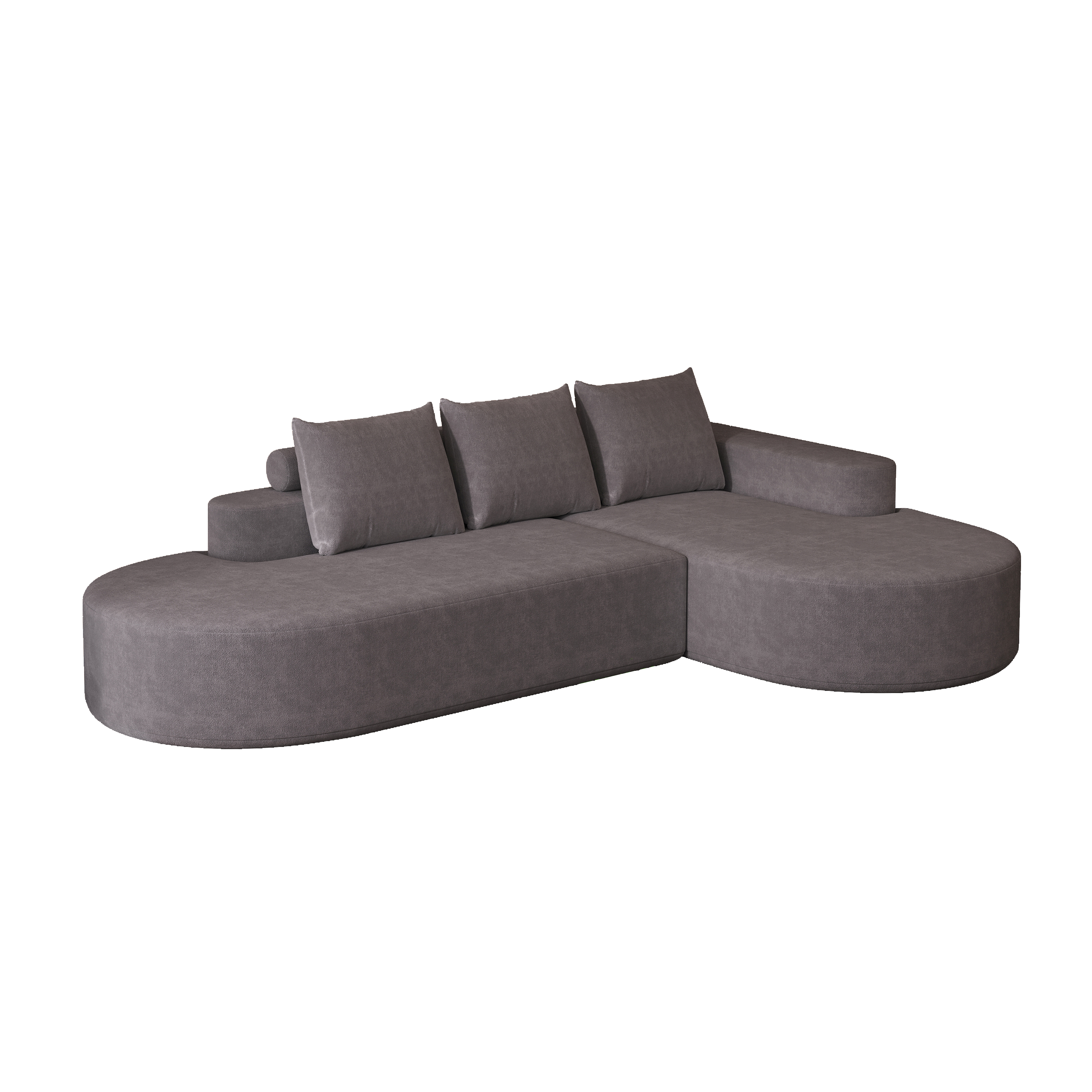 Modern Curved sofa ,Chenille Upholstered Sectional Sofa Couch Set,Modular 108.5' L Shaped Sectional Living Room Sofa Set With 3 Pillows,Free Combination Sofa Couch for Living Room,Bedroom