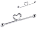 14G Internally Threaded Heart Loop Project Bar 38mm