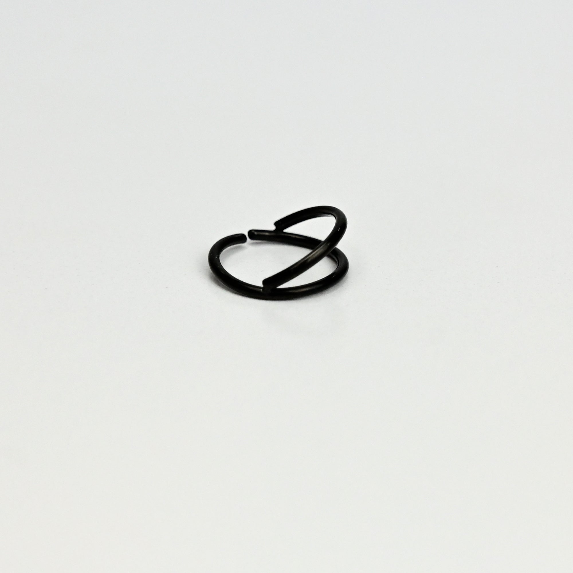 20G 5/16 Black Double Nose Hoop
