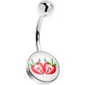 Screaming Strawberry Horror Fruit Belly Ring