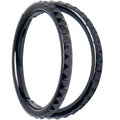 16G 3/8" Black PVD Double Spike Precision Hinged Segment Ring