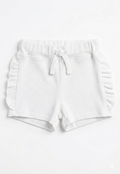 COZII - Ruffle Side Short, White