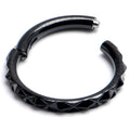 16G 5/16 Black Punk Texture Precision Hinge Segment Ring