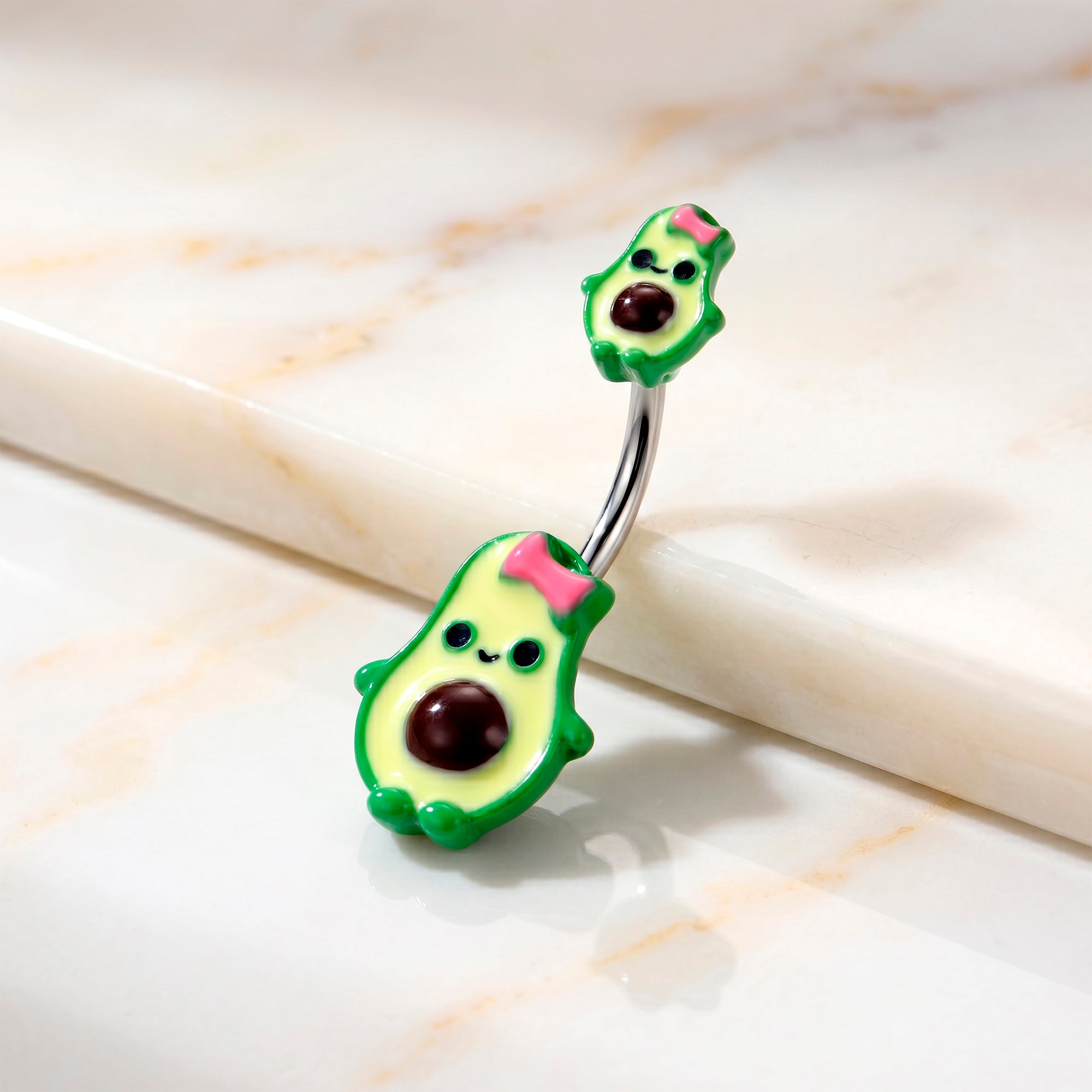 Cutie Avocado Double Mount Belly Ring