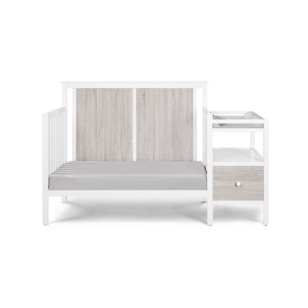 Connelly 4-in-1 Crib and Changer Combo White/Rockport Gray