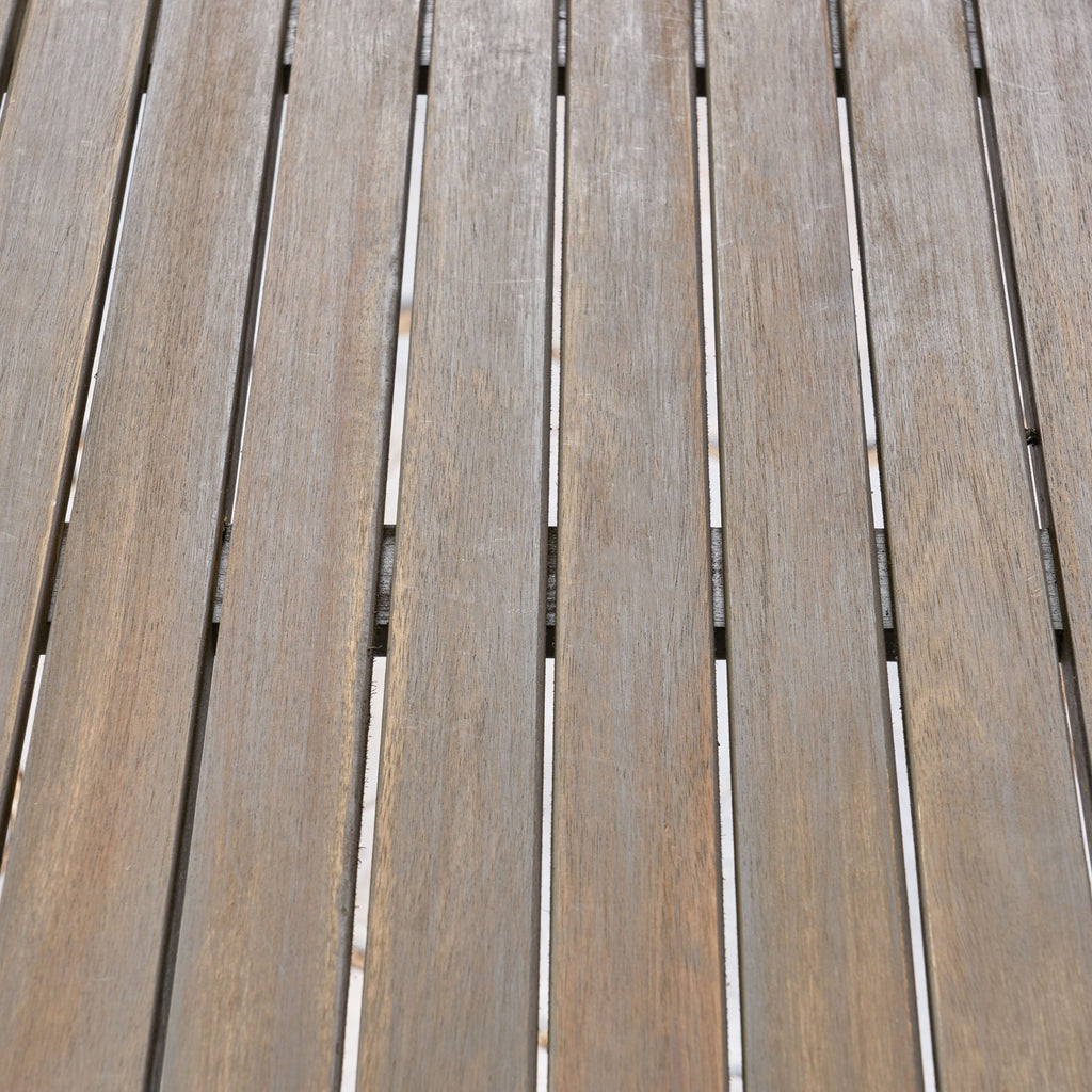 STAMFORD 47 Outdoor Dining Table Modern Design Grey Acacia Wood 47.25 inches