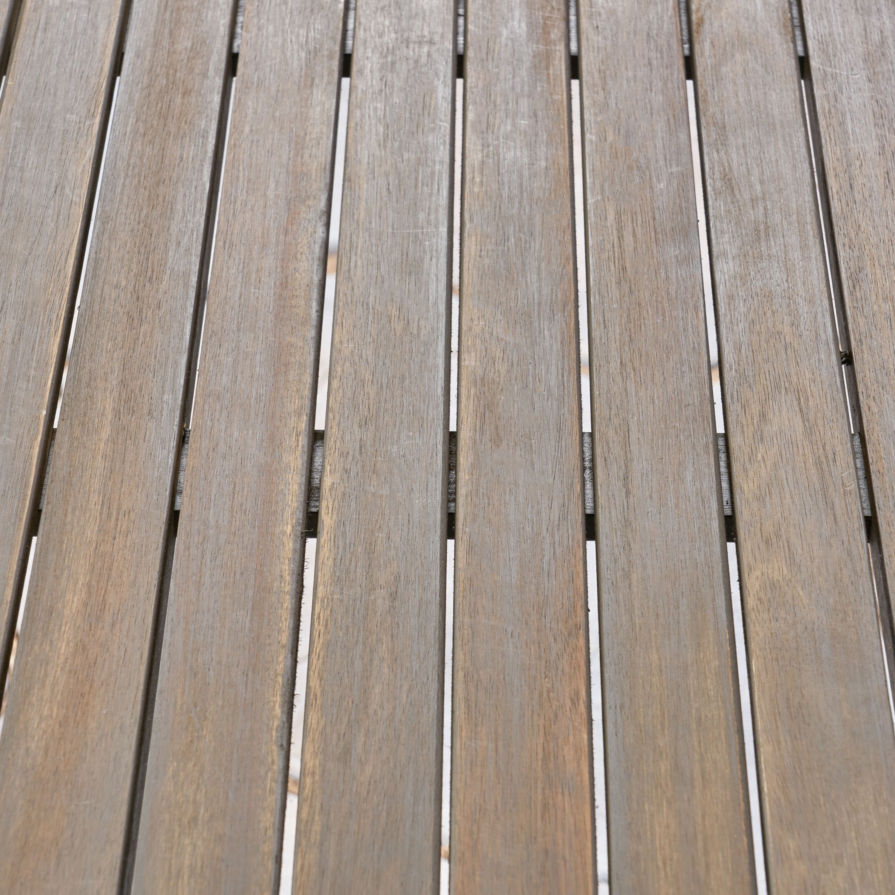 STAMFORD 47 Outdoor Dining Table Modern Design Grey Acacia Wood 47.25 inches