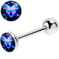 Futuristic Butterfly Barbell Tongue Ring