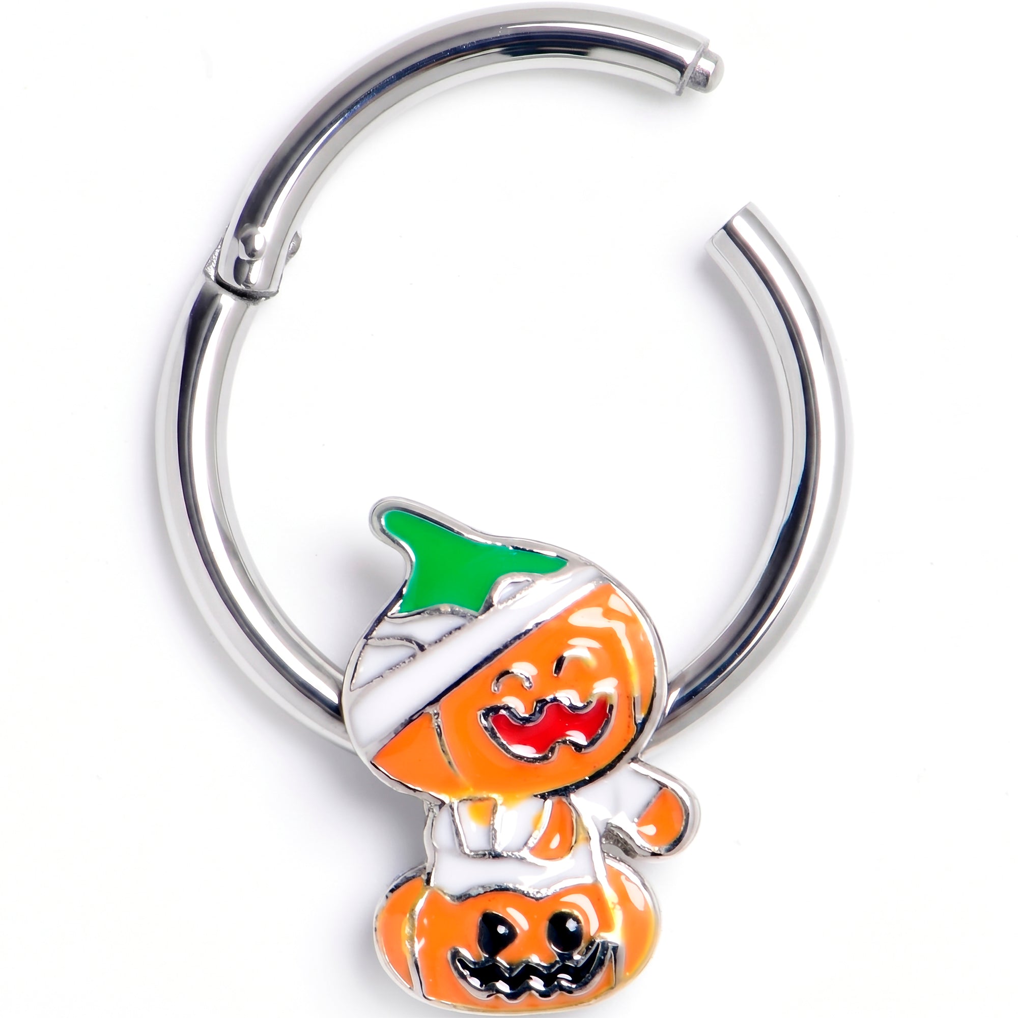 16G 3/8 Mummy Pumpkin Jack OLantern Hinged Segment Ring