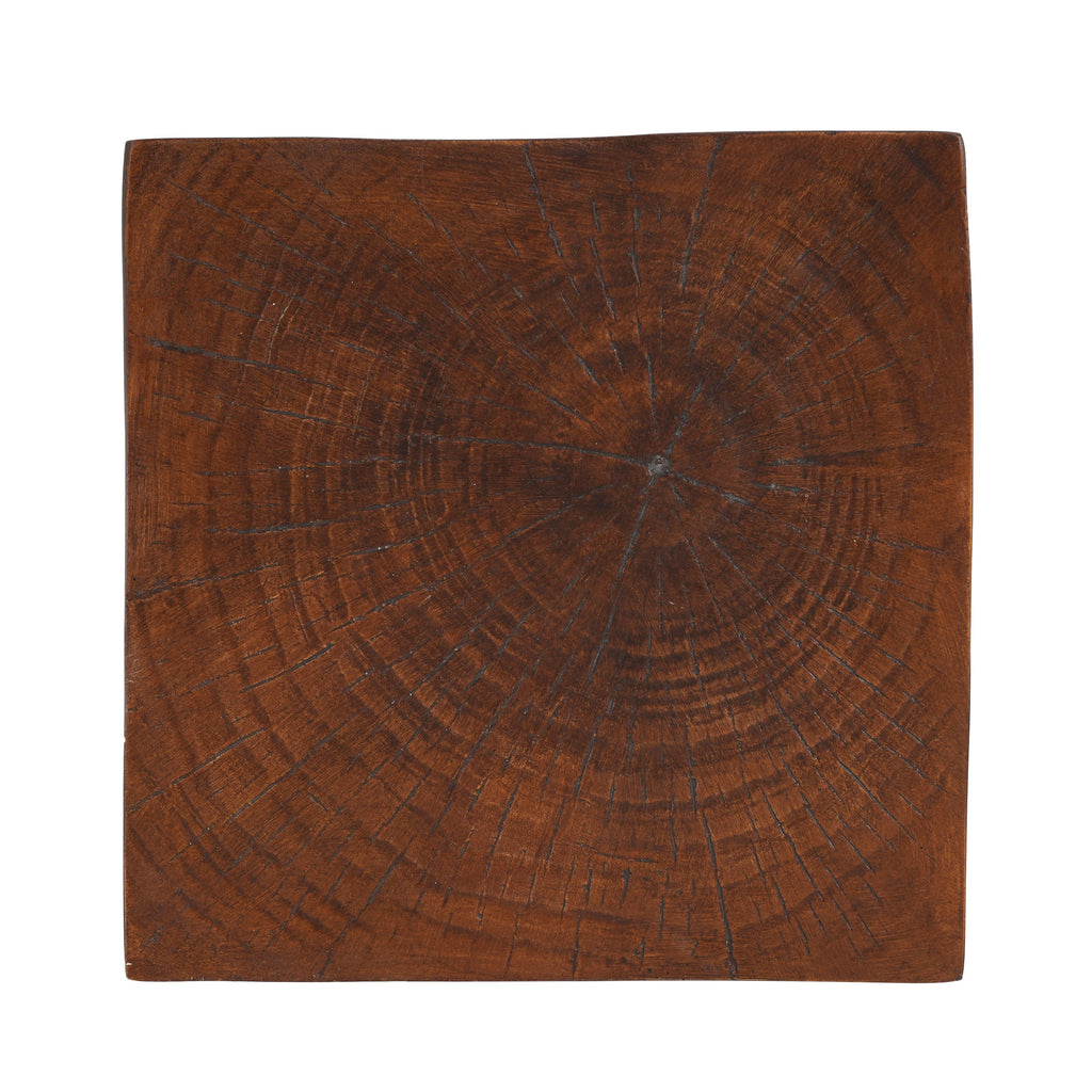 GEOMETRIC MGO SIDE TABLE,DARK BROWN COLOR