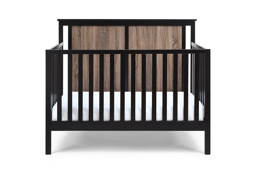 Connelly 4-in-1 Convertible Crib Black/Vintage Walnut